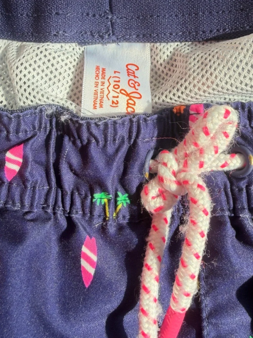 Cat & Jack Navy Tropical Icon Swim Shorts